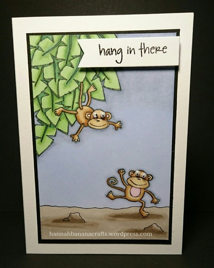Cheeky Monkey Hero Arts, Promarker handmade card