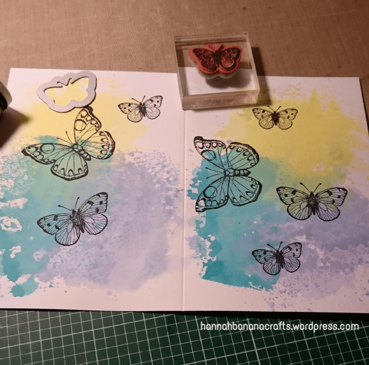 Distress ink butterflies