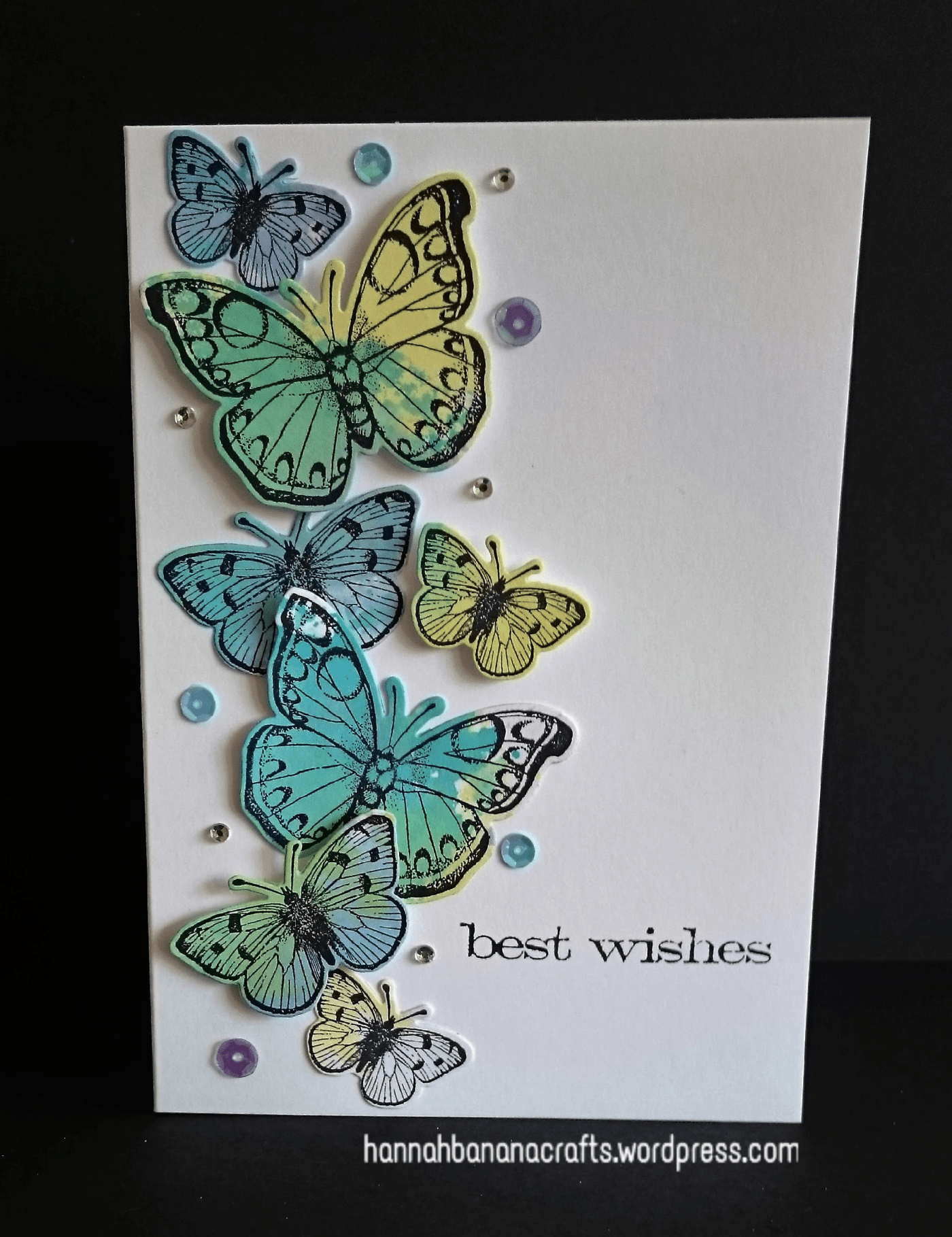 Distress ink butterflies