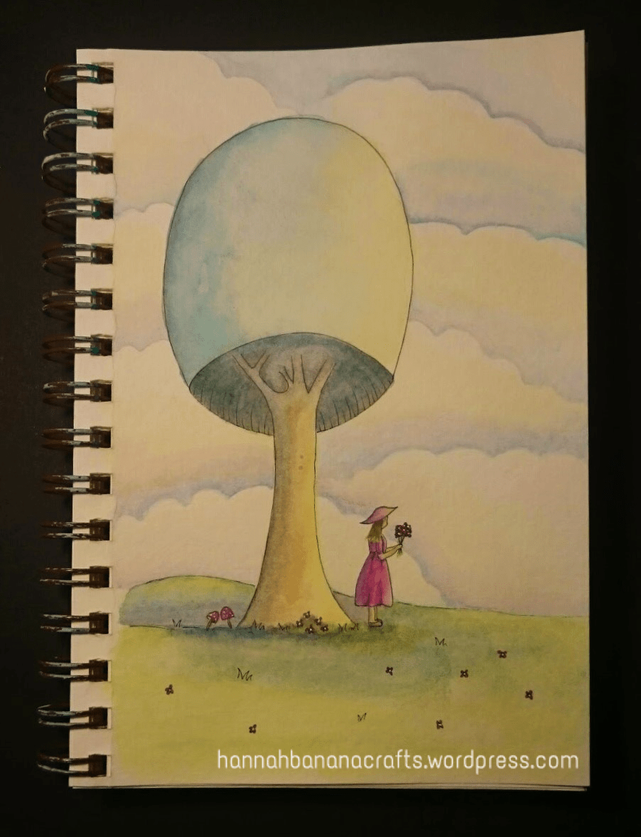 Windsor and Newton Cotman Watercolour - Flower Girl doodle