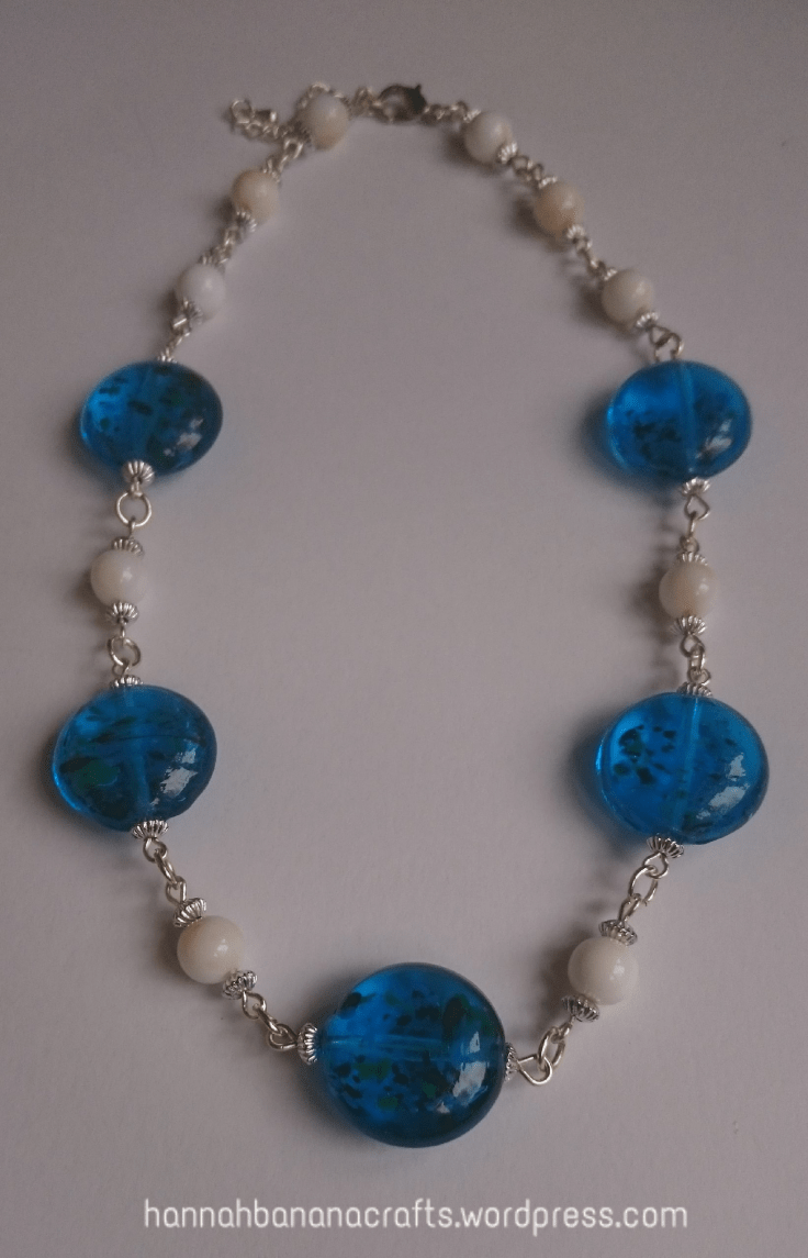 Blue bead necklace