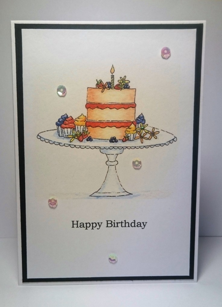 Cake Watercolour card