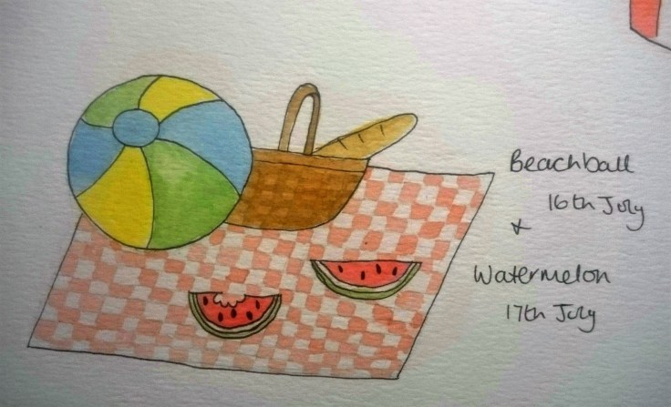 Doodle Beachball and Watermelon