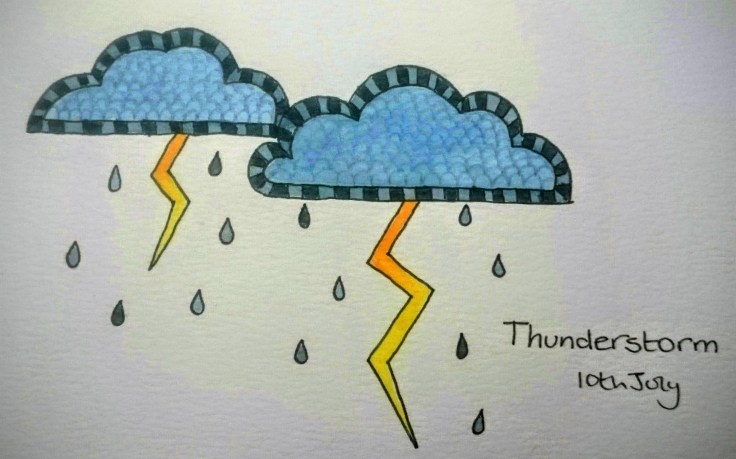 Doodle thunderstorm
