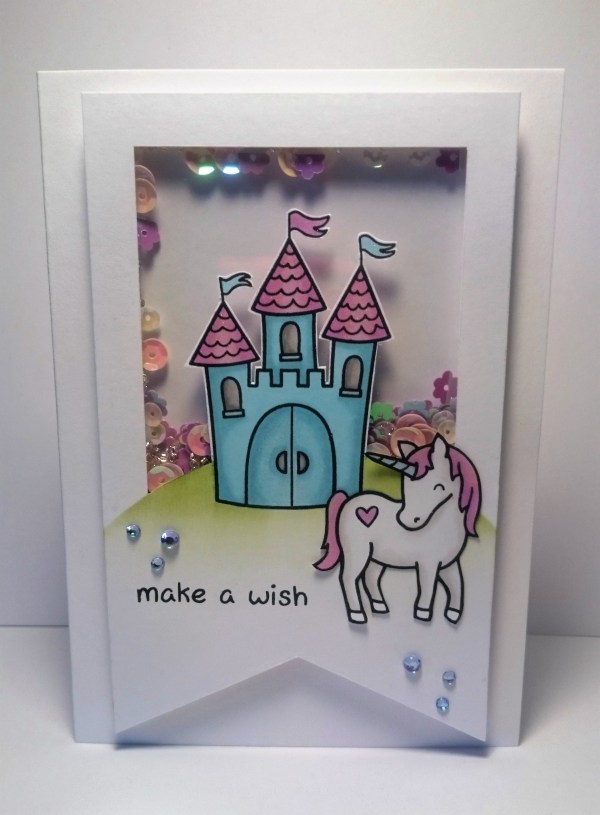 Lawn Fawn Critters Ever After shaker card