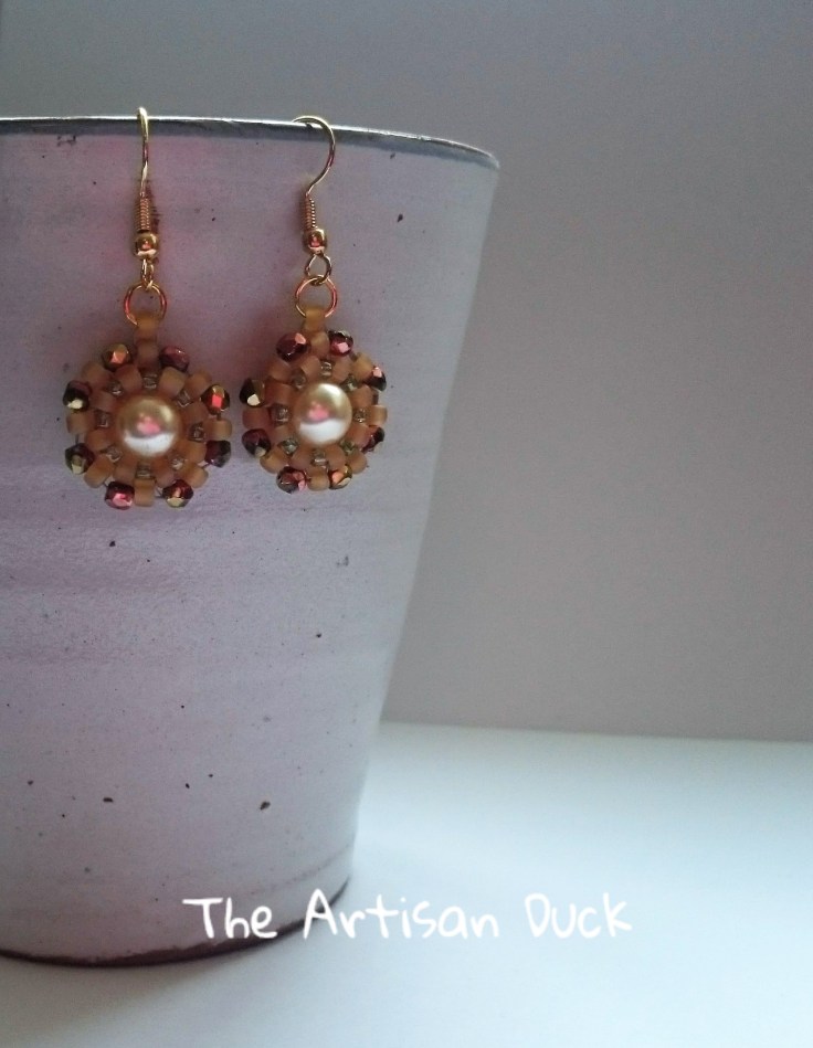 Peyote stitch earrings