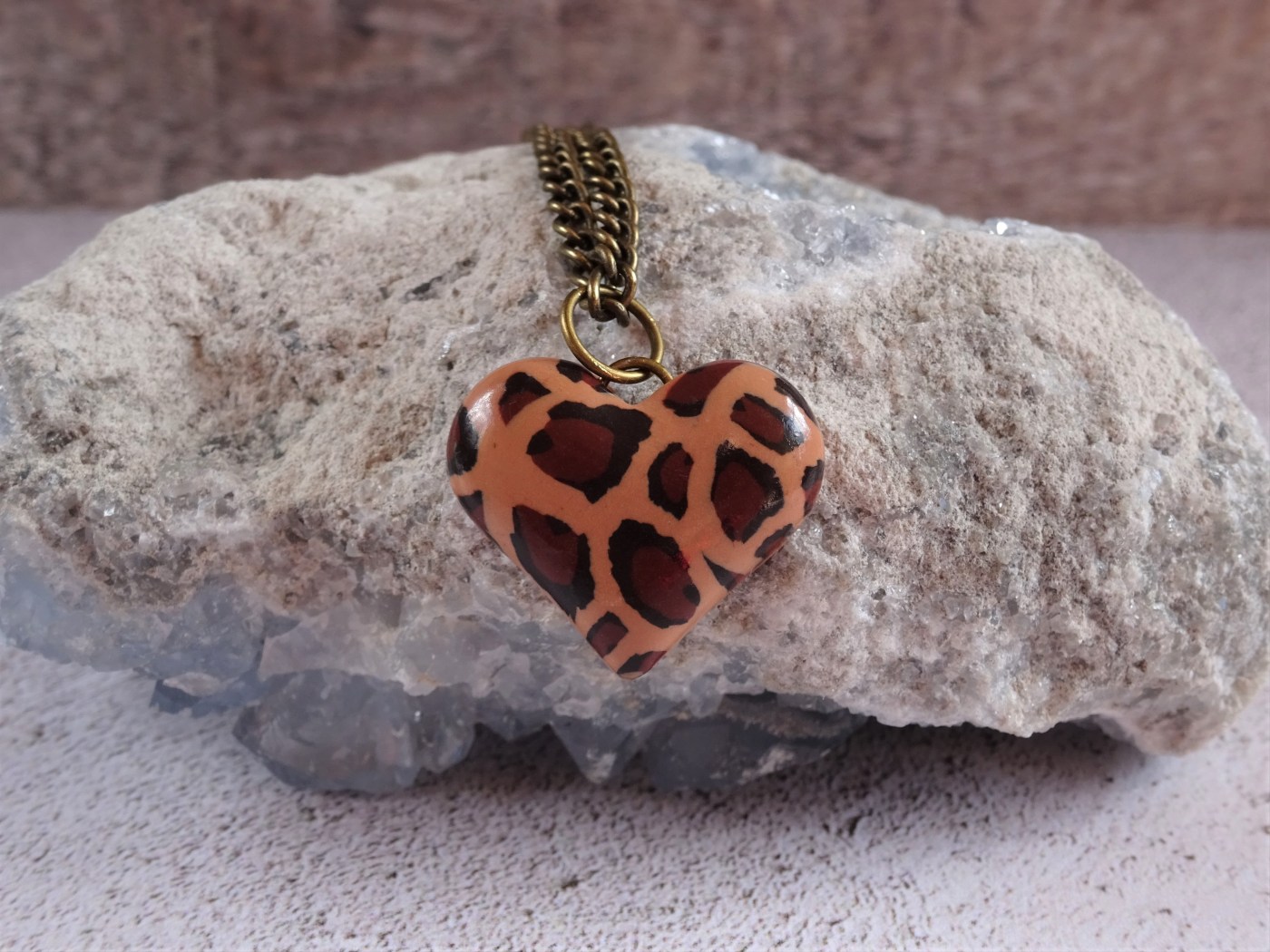 Leopard print necklace