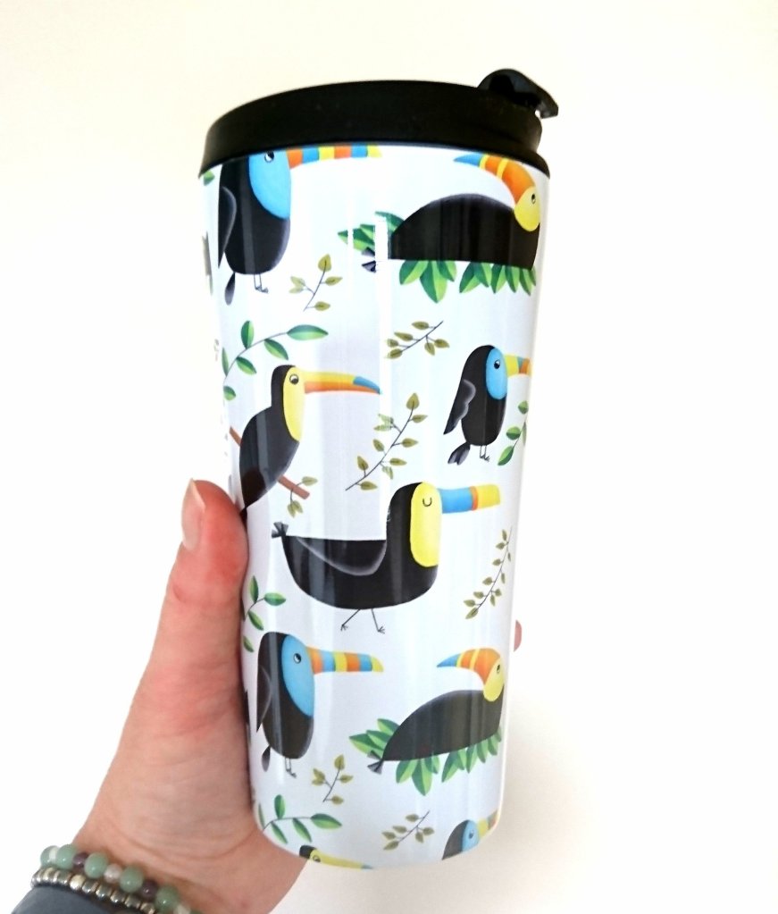 Toucan Redbubble travel mug