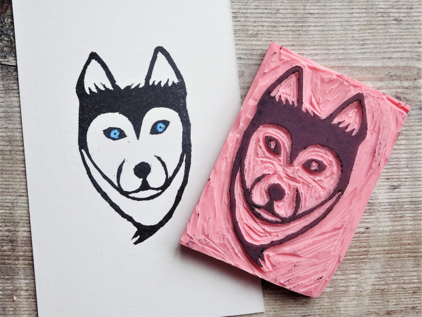 Stamp carving Lino cutting for beginners