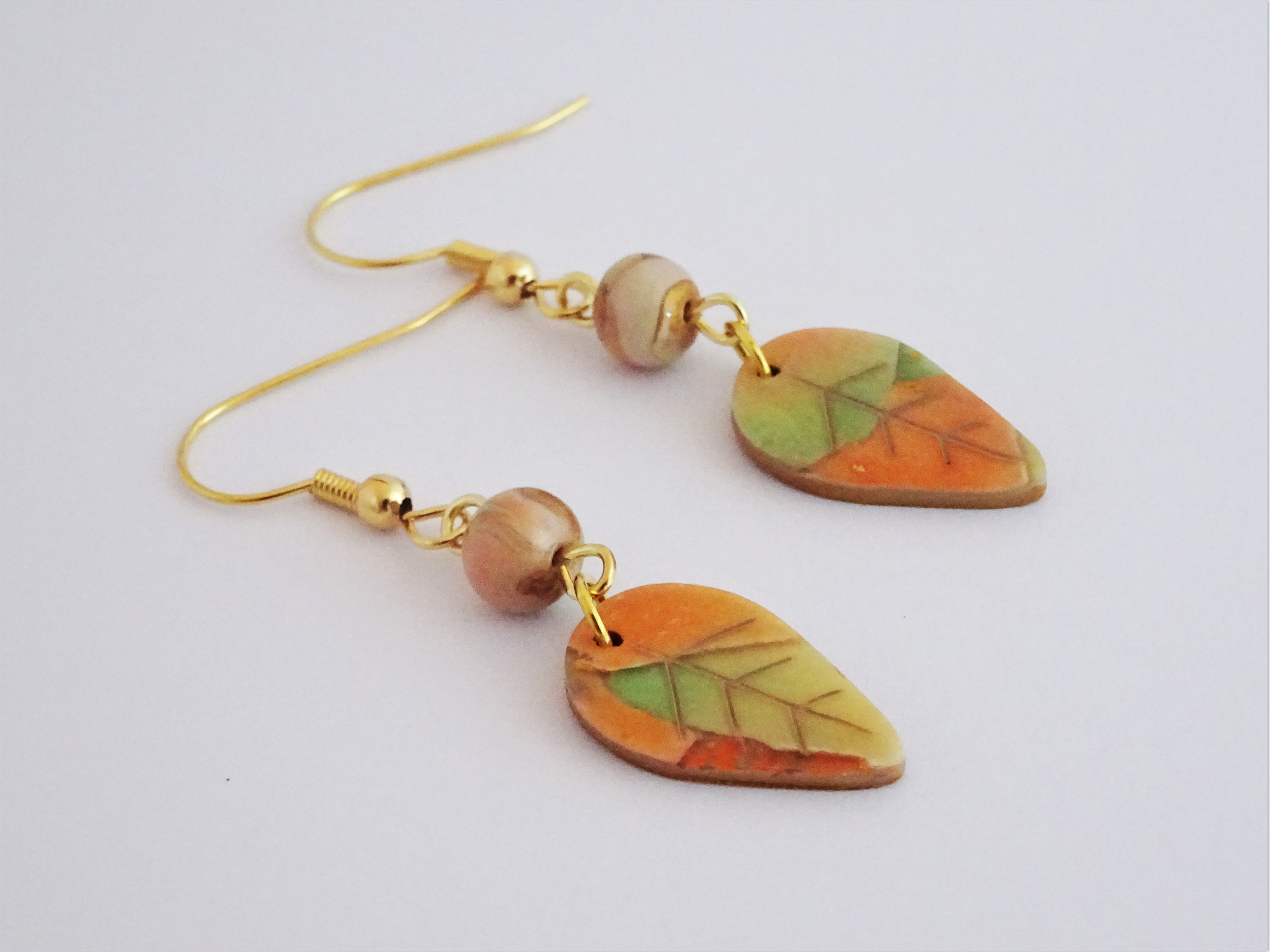 Polymer clay watercolour technique leaf tutorial