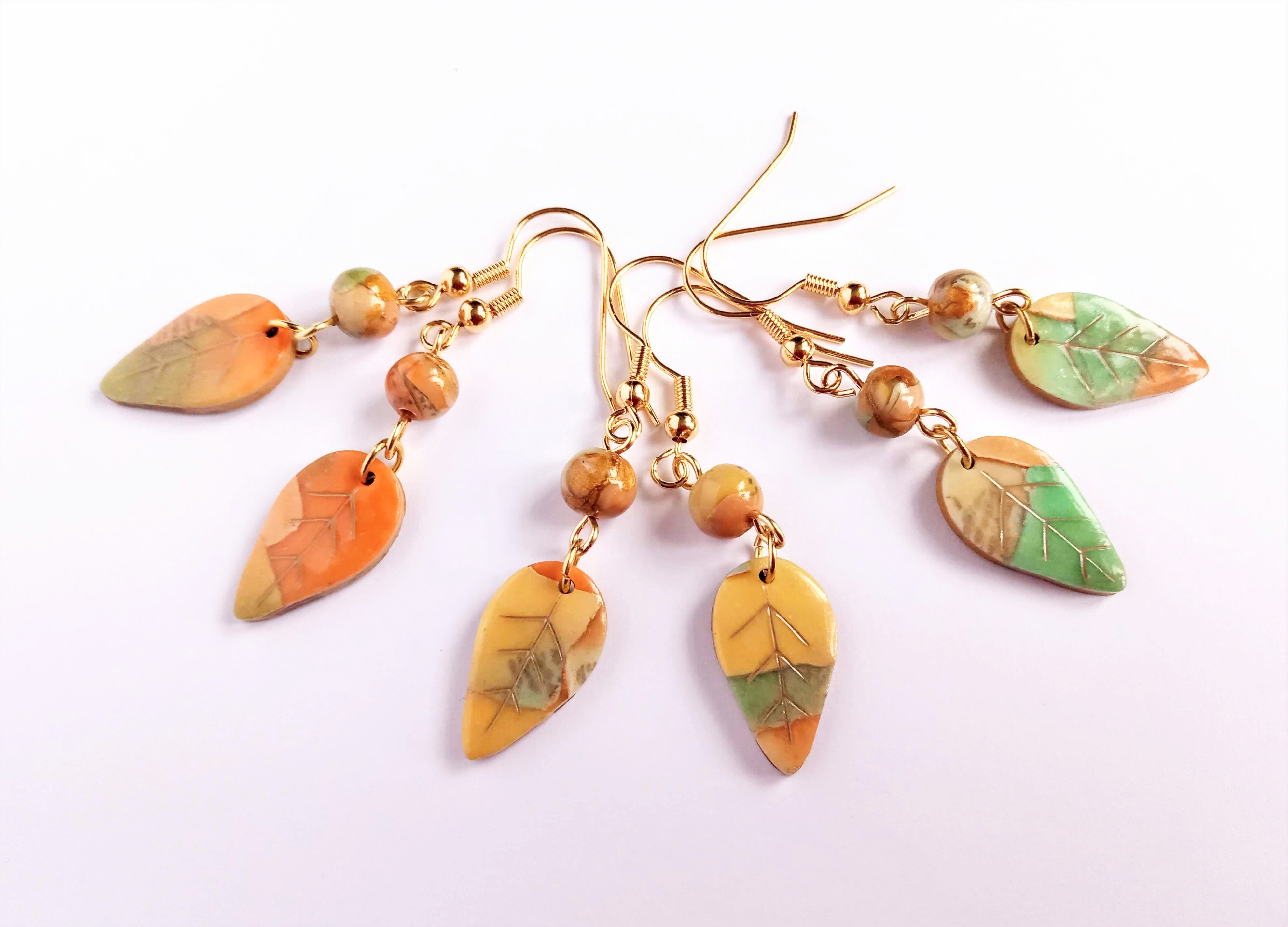 Polymer clay watercolour technique leaf tutorial