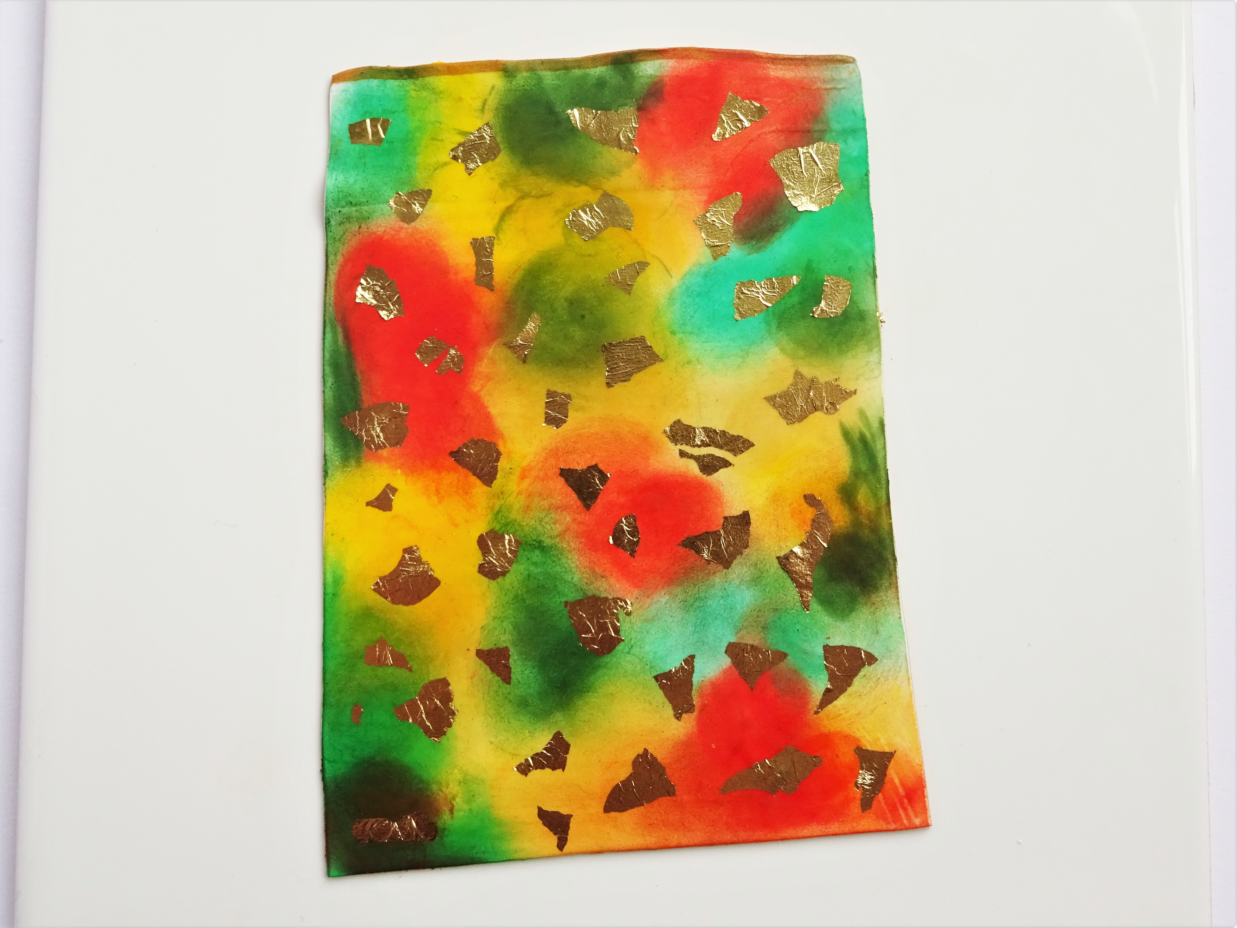 Watercolour clay technique leaf tutorial