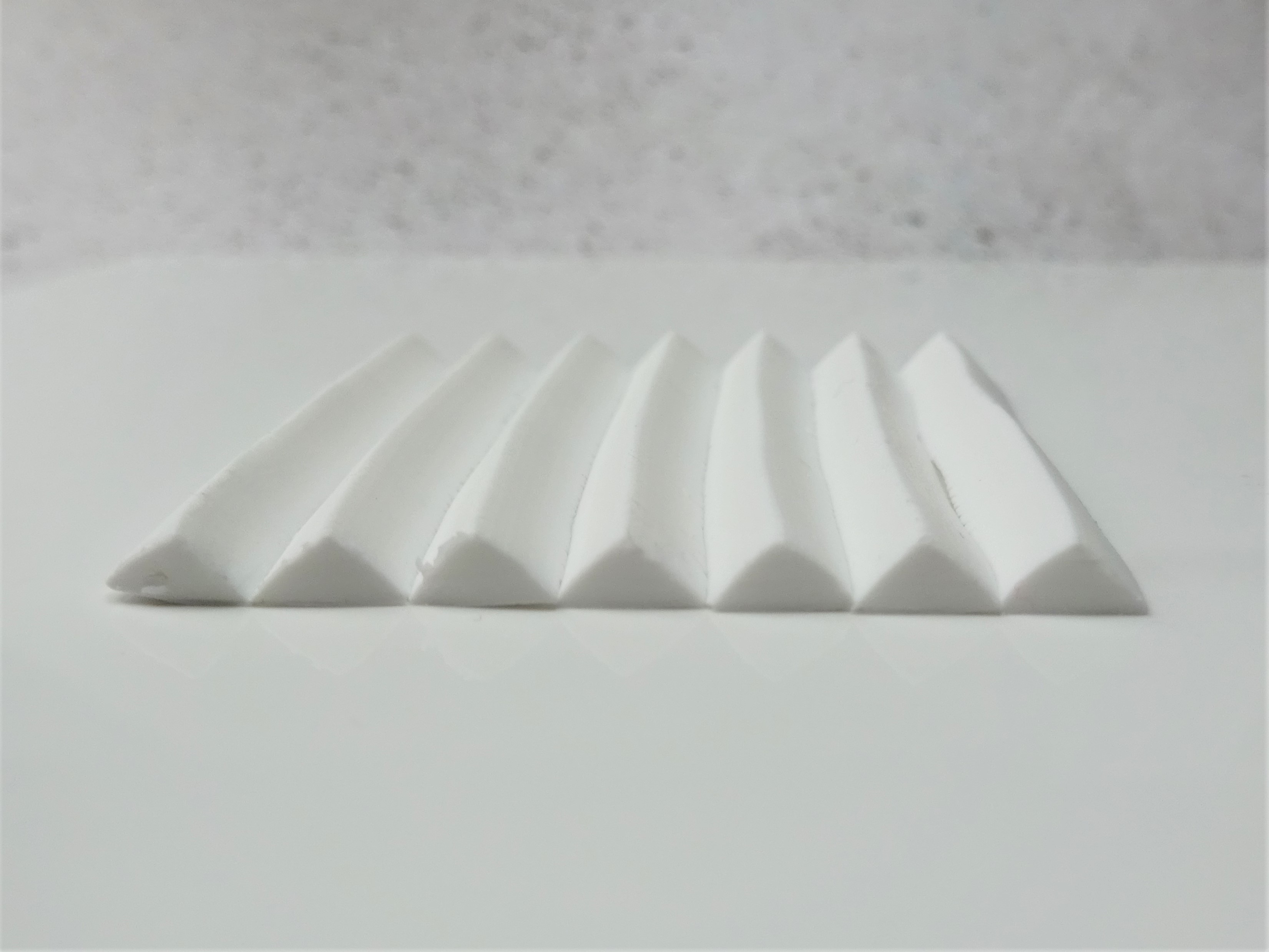 Polymer clay translucent and white aztec cane with watercolour technique