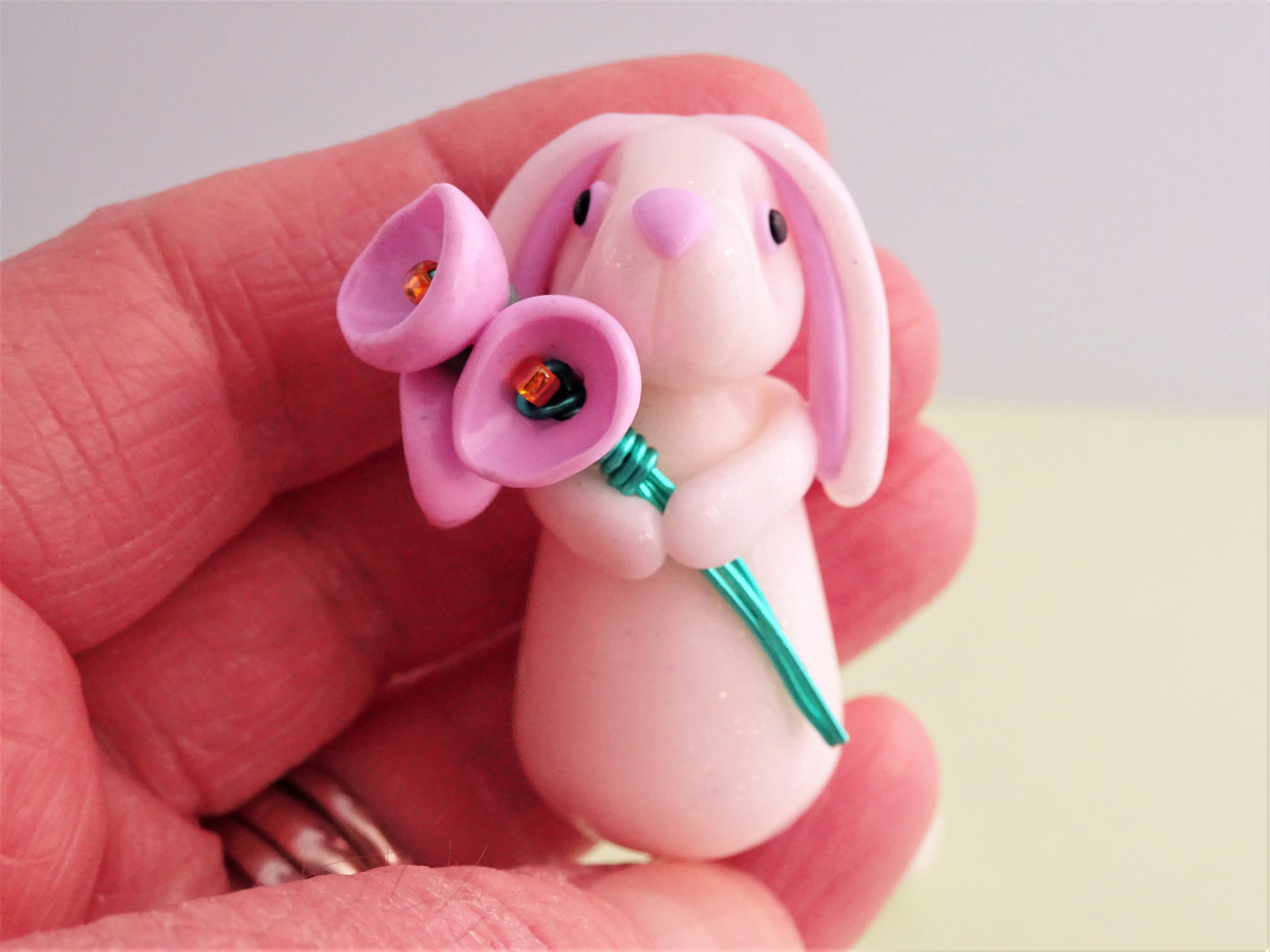 Easter bunny spring rabbint polymer clay tutorial