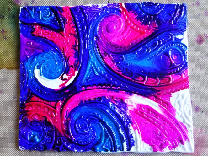 Faux Batik Polymer Clay Tutorial with Alcohol Inks