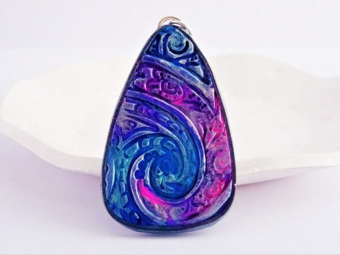 Faux Batik Polymer Clay Tutorial with Alcohol Inks