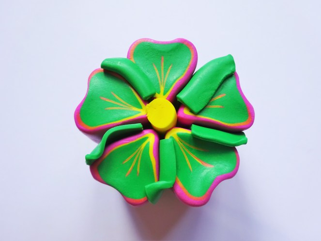 Tropical flower cane polymer clay tutorial