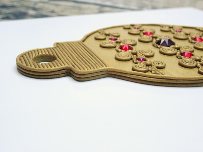 Hot fix crystal and liquid polymer clay Christmas ornament tutorial