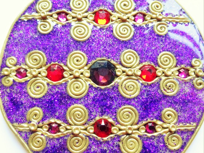 Hot fix crystal and liquid polymer clay Christmas ornament tutorial