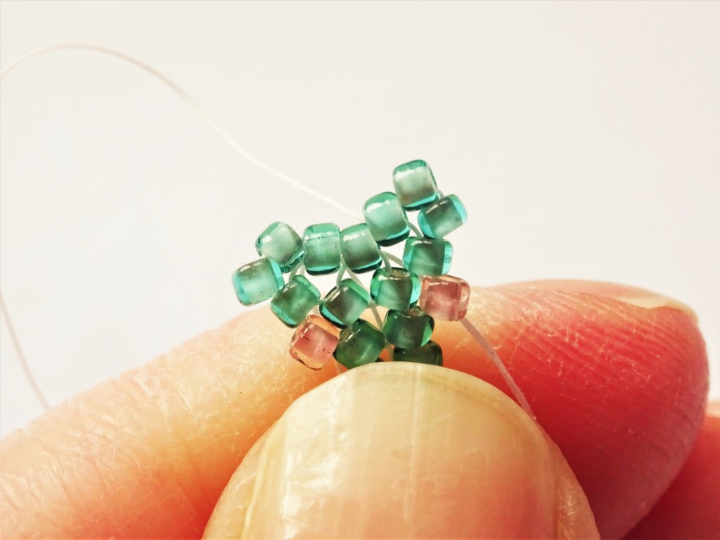 Peyote triangle bead weaving earring tutorial