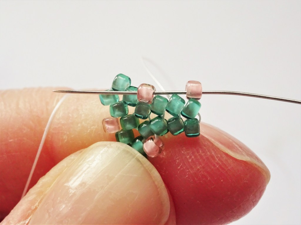 Peyote triangle bead weaving earring tutorial