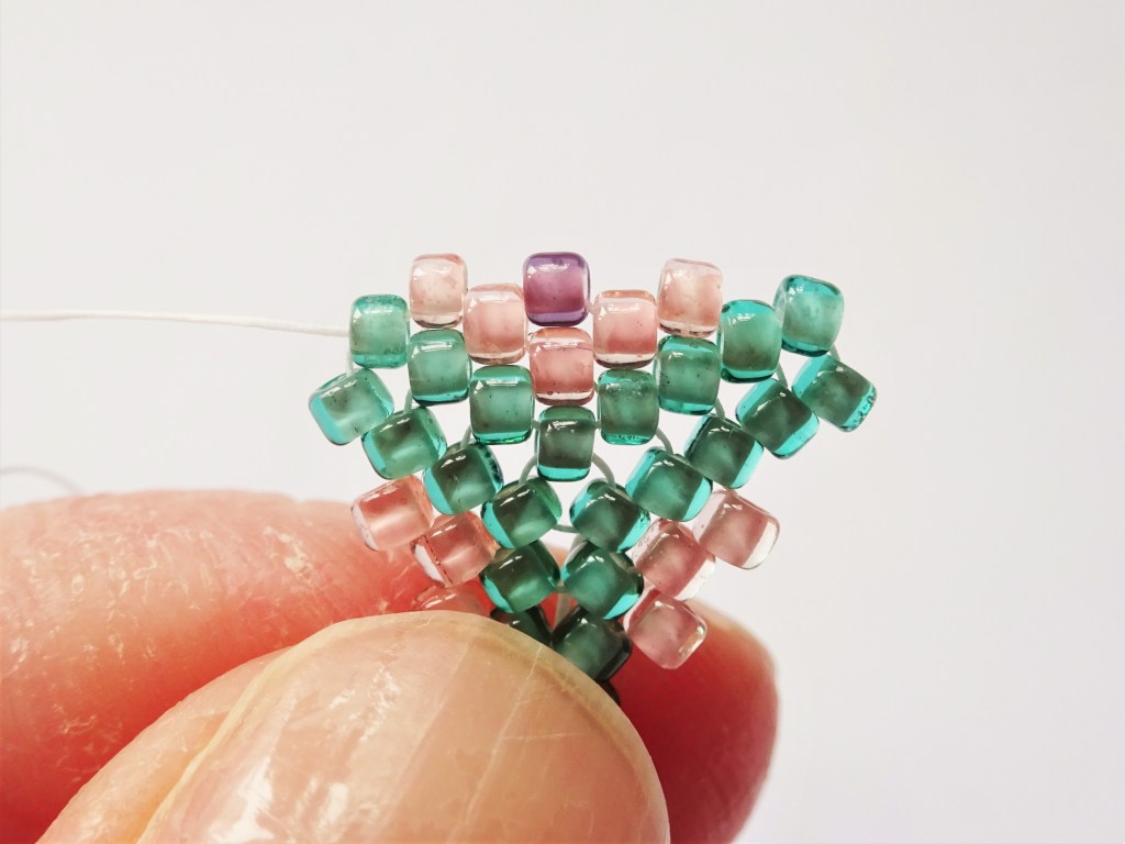 Peyote triangle bead weaving earring tutorial
