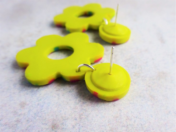 How to securely add earring posts to polymer clay studs