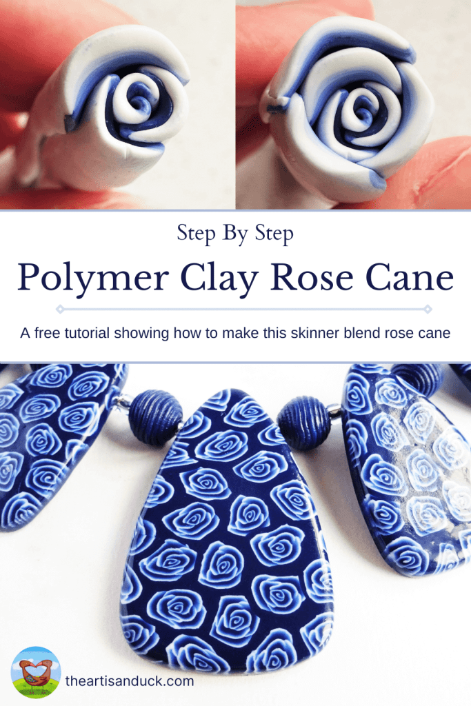 Polymer clay rose cane tutorial - an easy step by step guide