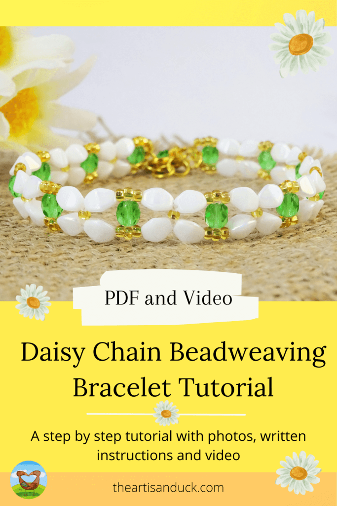 Daisy-chain-beadweaving-bracelet-tutorial-the-artisan-duck