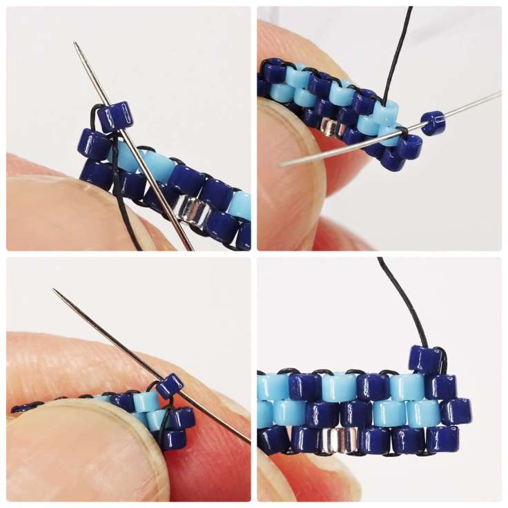 Free brick stitch flower earrings tutorial