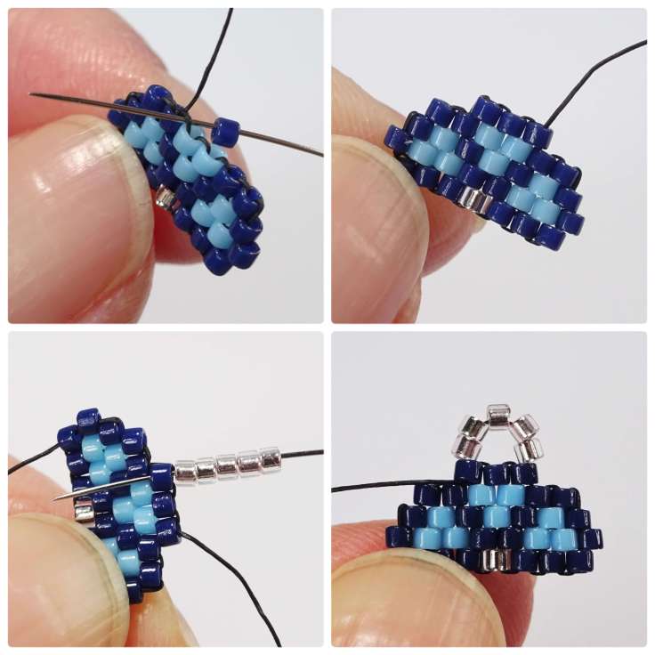 Free brick stitch flower earrings tutorial