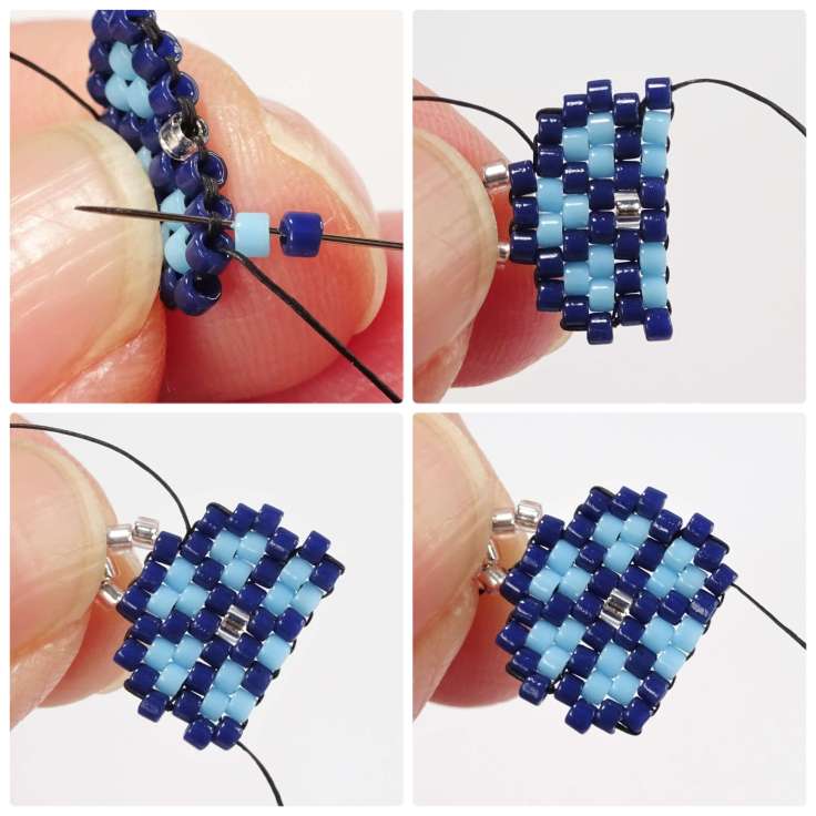 Free brick stitch flower earrings tutorial