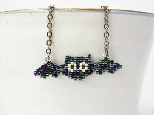 Halloween bat brick stitch bead weaving tutorial