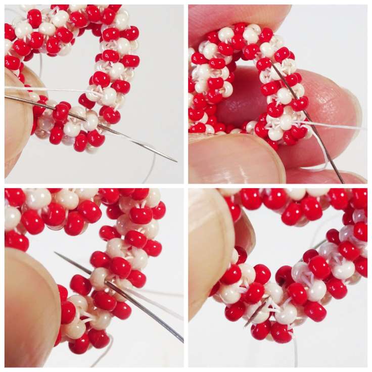 Cubic right angle weave (craw) heart tutorial