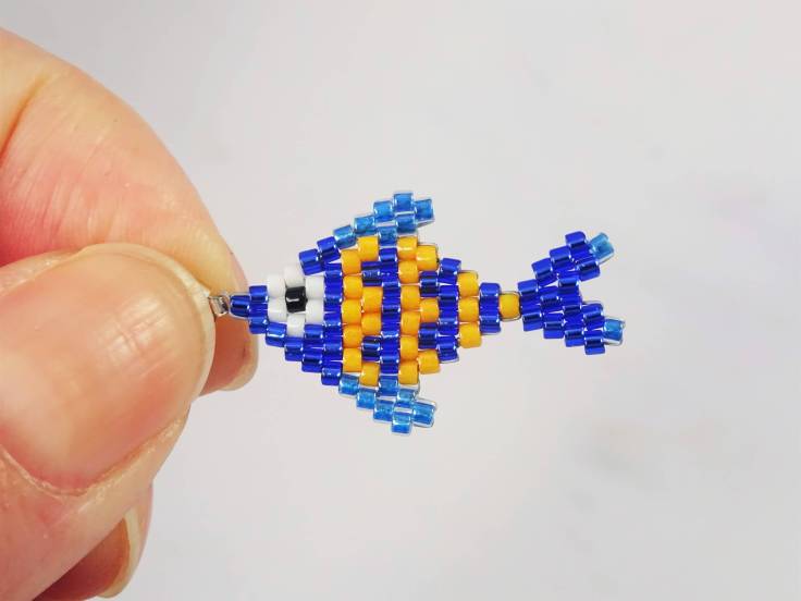 Cute and colourful brick stitch fish