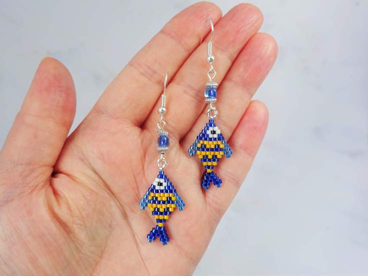 Cute and colourful brick stitch fish