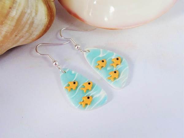 Polymer clay Mokume Gane Ocean background tutorial