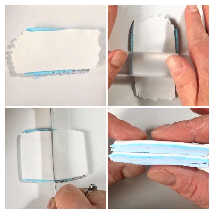 Polymer clay Mokume Gane Ocean background tutorial