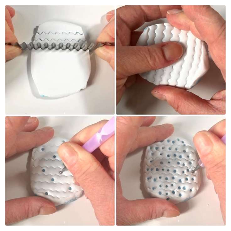 Polymer clay Mokume Gane Ocean background tutorial