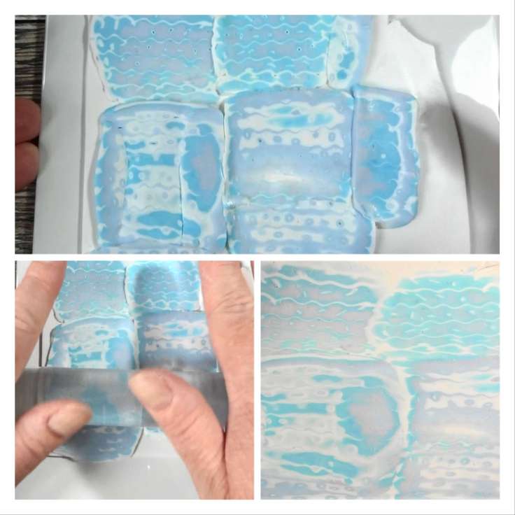 Polymer clay Mokume Gane Ocean background tutorial