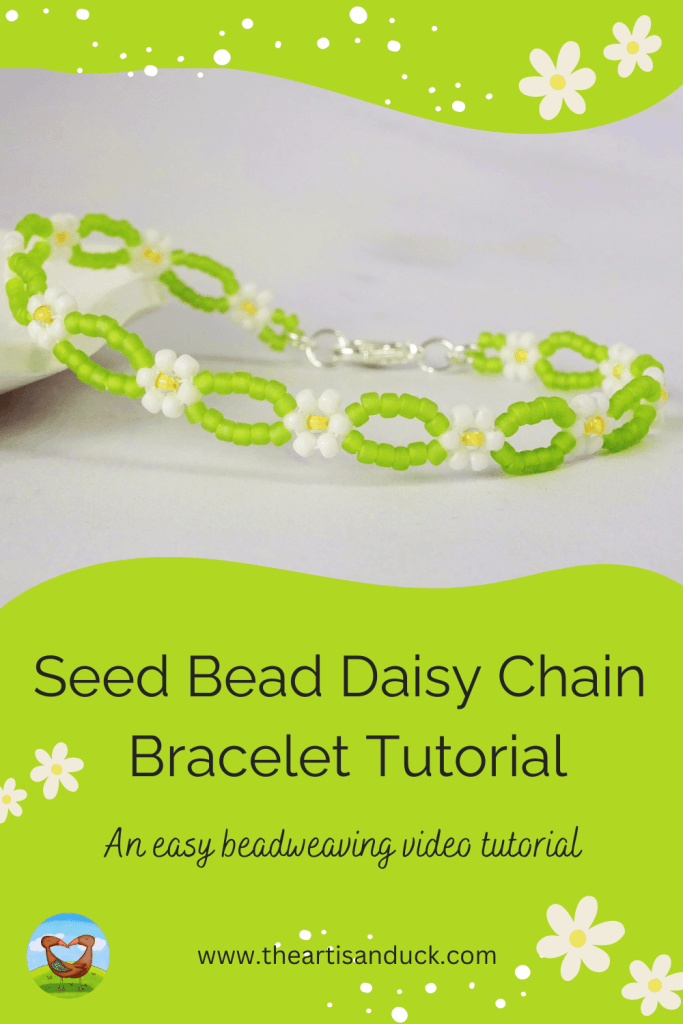 Daisy chain seed bead bracelet tutorial