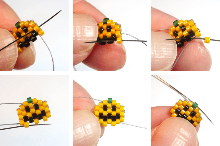 Peyote pumpkin step by step tutorial