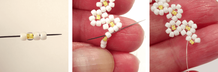 Wavy beaded daisy chain tutorial