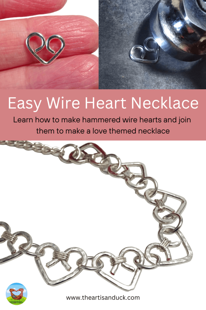 Easy wire heart necklace tutorial