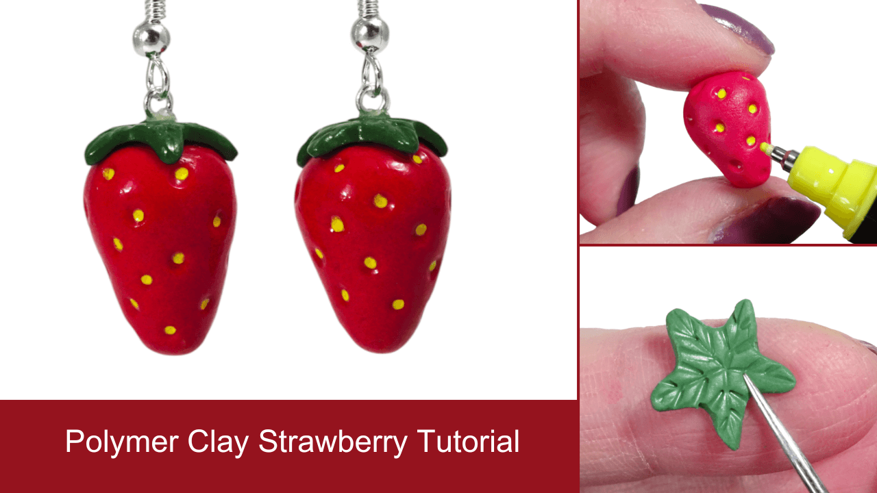How to make a polymer clay strawberry