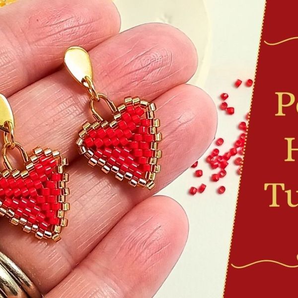 How To Make A Peyote Triangle Heart  – A Free Bead Weaving&nbsp;Tutorial