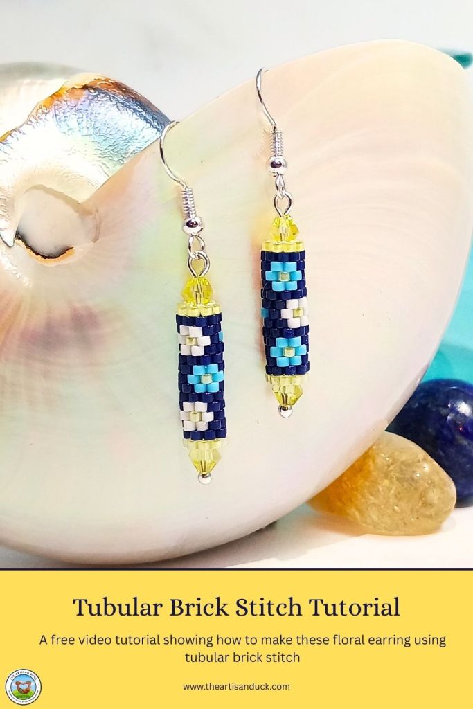 Tubular brick stitch earrings tutorial
