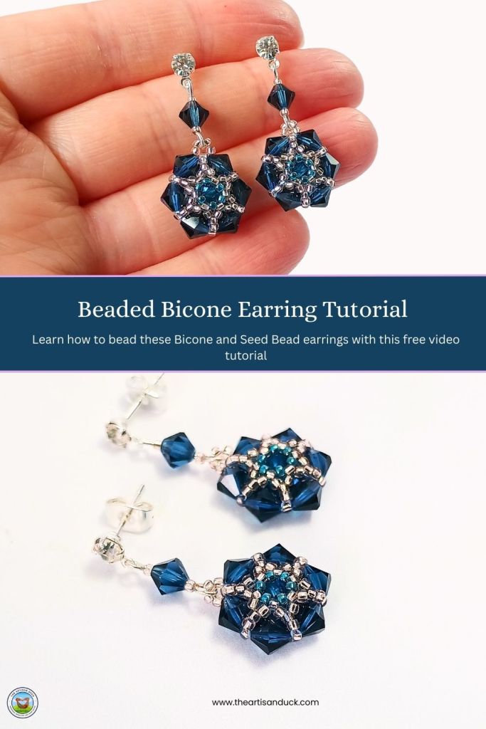 Bicone and seed bead earring tutorial