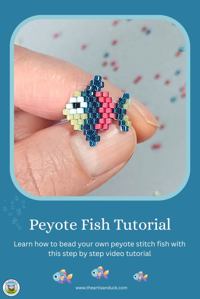 Peyote fish tutorial Pinterest Pin